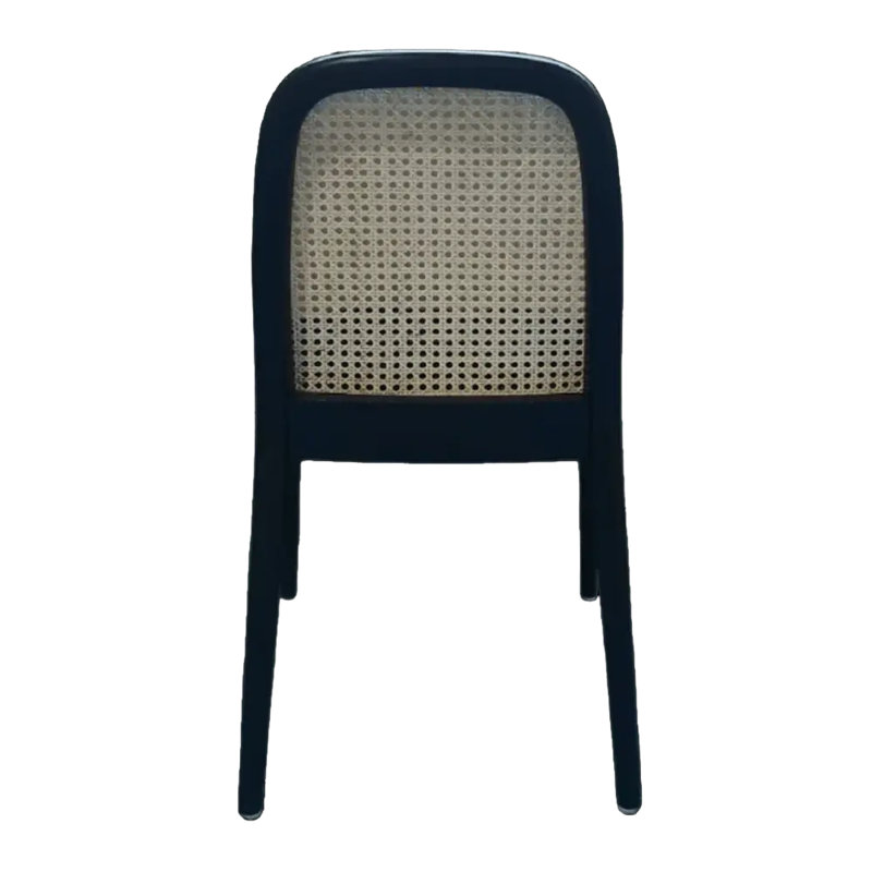 Bay Isle Home Daemyn Black Cane Dining Room Boucle + Rattan Chairs Wayfair